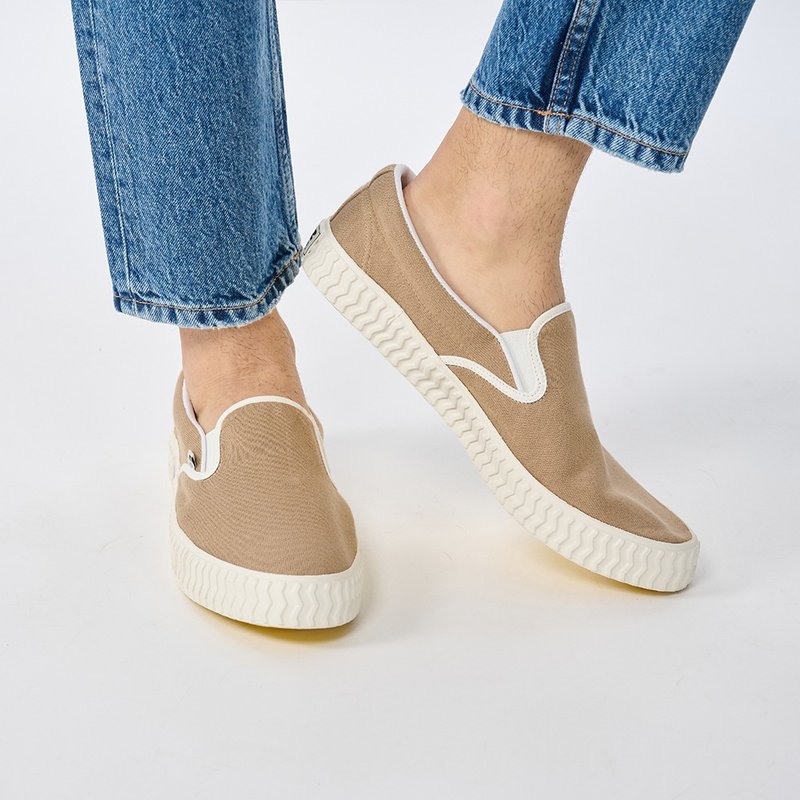 moz Swedish moose milk foam feeling super comfortable lazy shoes (Morinaga milk) for men and women - Women's Casual Shoes - Cotton & Hemp Khaki