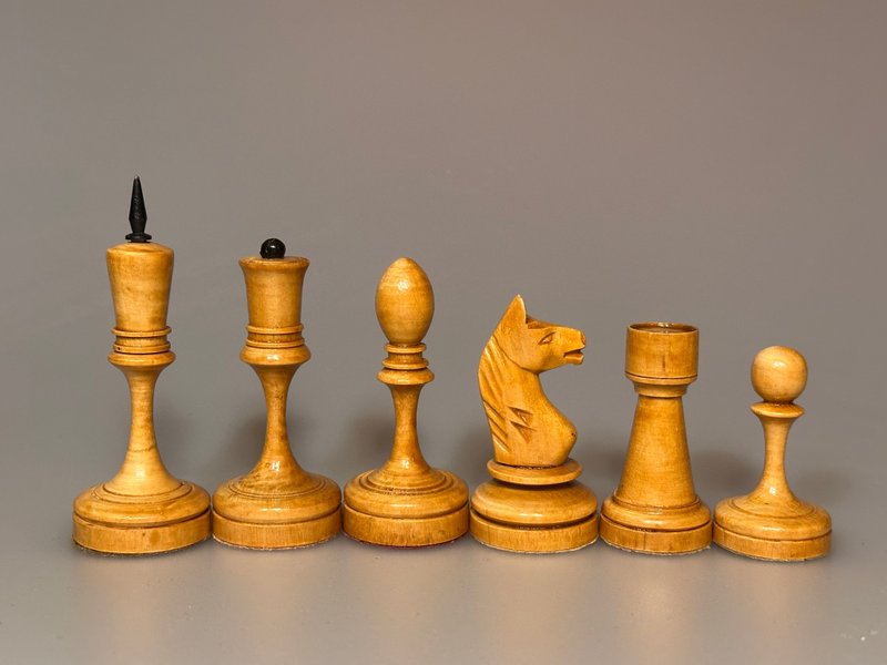 Rare Russian Soviet chess set (post)-Averbakh I - Board Games & Toys - Wood Black