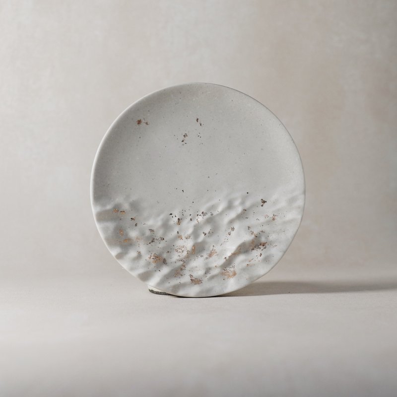 台灣再生石材系列/圓盤-山海之間 原色 - 擺飾/家飾品 - 環保材質 白色