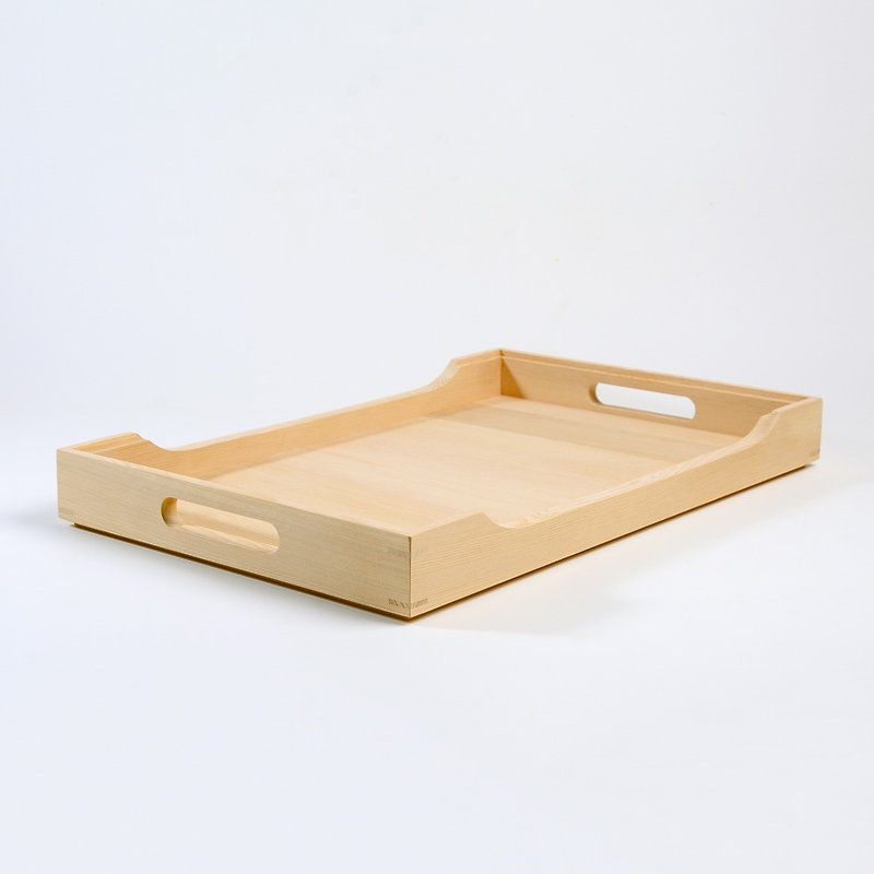 Taiwan cypress tray | Use a Japanese-style home multi-purpose saucer plate to serve tea and snacks - ถาดเสิร์ฟ - ไม้ สีทอง