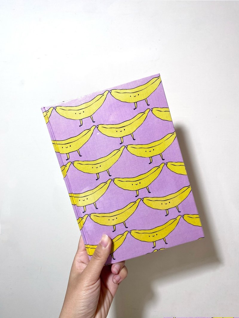 Smiling Banana A5- Handbook/Notebook/Blank Handbook Hardcover Notebook Handbook Timeless - Notebooks & Journals - Cotton & Hemp Pink