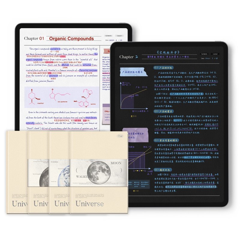 Hisome電子筆記【做自己的宇宙】平板電子模版數位筆記goodnotes - 電子手帳及素材 - 其他材質 