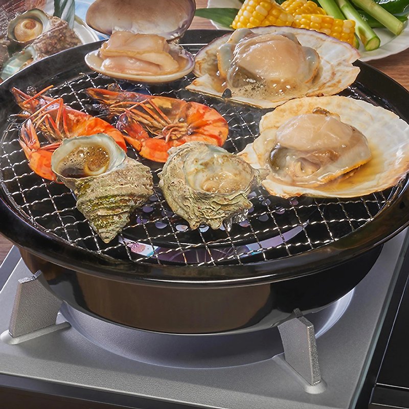 【Iwatani Iwatani】Round Mesh BBQ Meat Plate-29cm - Camping Gear & Picnic Sets - Other Materials 