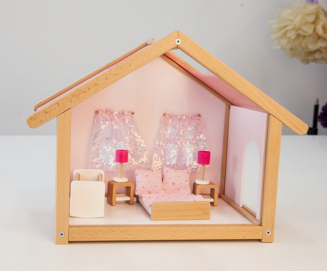 Wooden Dollhouse Furniture Doll House Furniture Dollhouse -  Israel