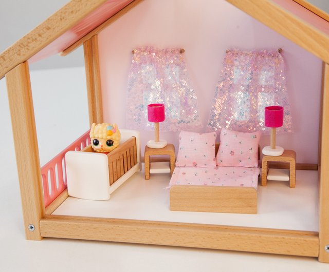 Wooden Dollhouse Furniture Doll House Furniture Dollhouse -  Israel