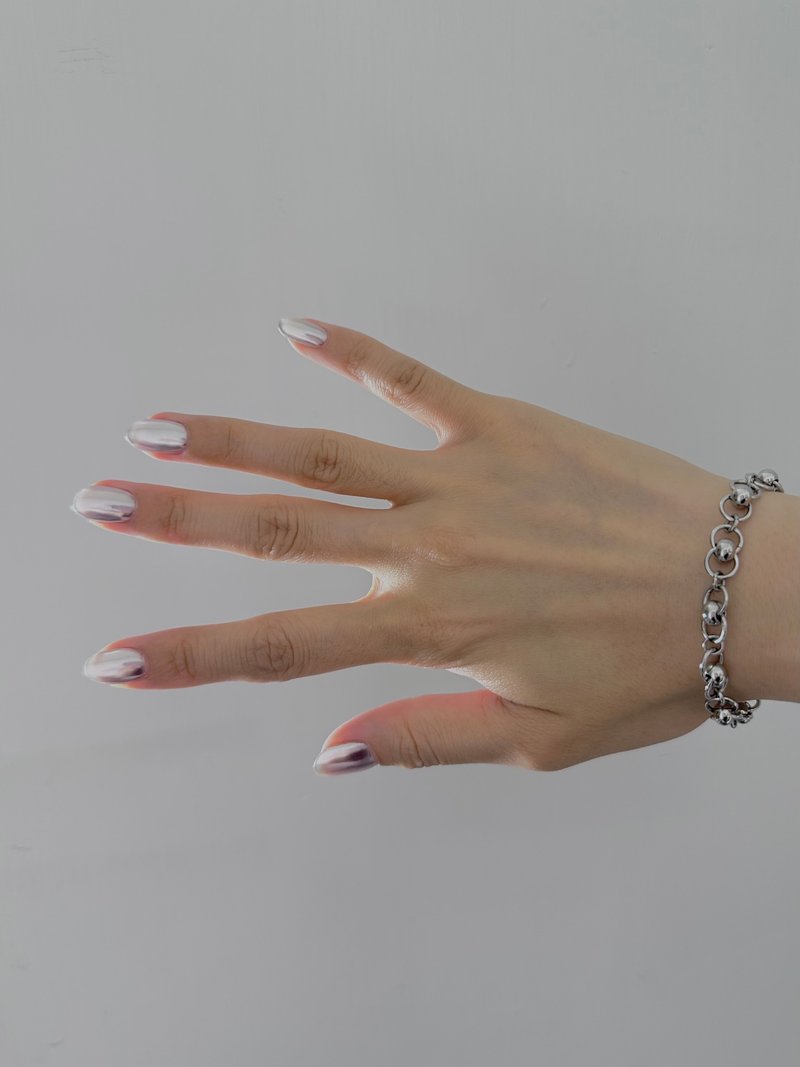 Luminescent －New moon 鋼手鍊 - 手鍊/手環 - 不鏽鋼 銀色