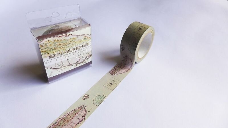 Map paper tape - Washi Tape - Paper Multicolor