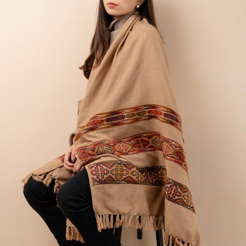 Himalaya yak drape/universal blanket-camel color small defect version