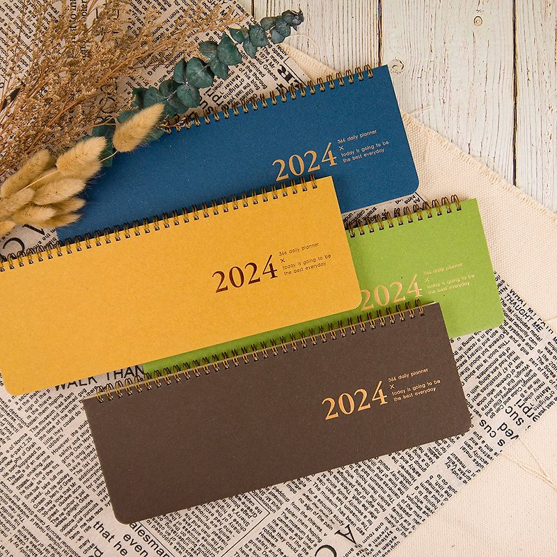 2024 Journal 2024 Timeline Desk Calendar - สมุดบันทึก/สมุดปฏิทิน - กระดาษ หลากหลายสี