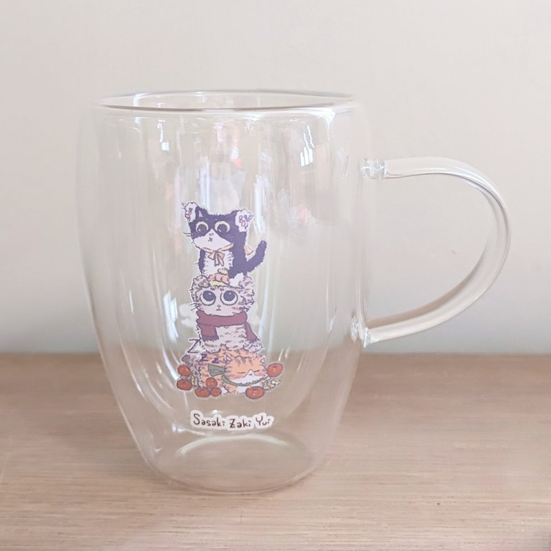 Double-Handled Glass Cup_When the going gets thoug , the thoug get going. - แก้ว - แก้ว สีใส