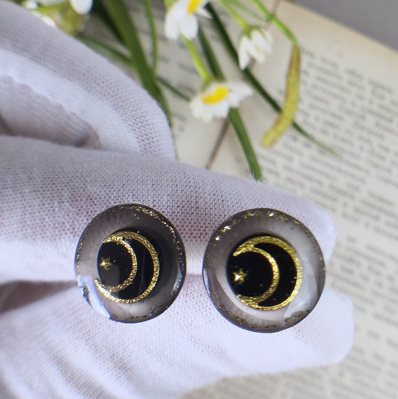 Grey 3D Eye chips 14mm, doll Eye chips for Custom Blythe - 玩偶/公仔 - 樹脂 