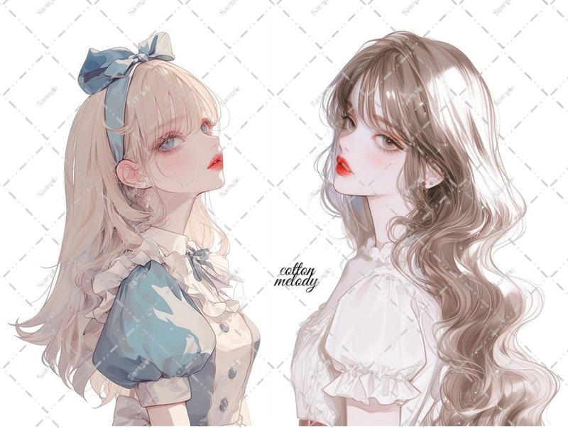 original sticker no.5831 人物ステッカー オリジナルステッカー 人物ステッカー 女の子ステッカー オリジナル人物ステッカー - 貼紙 - 紙 