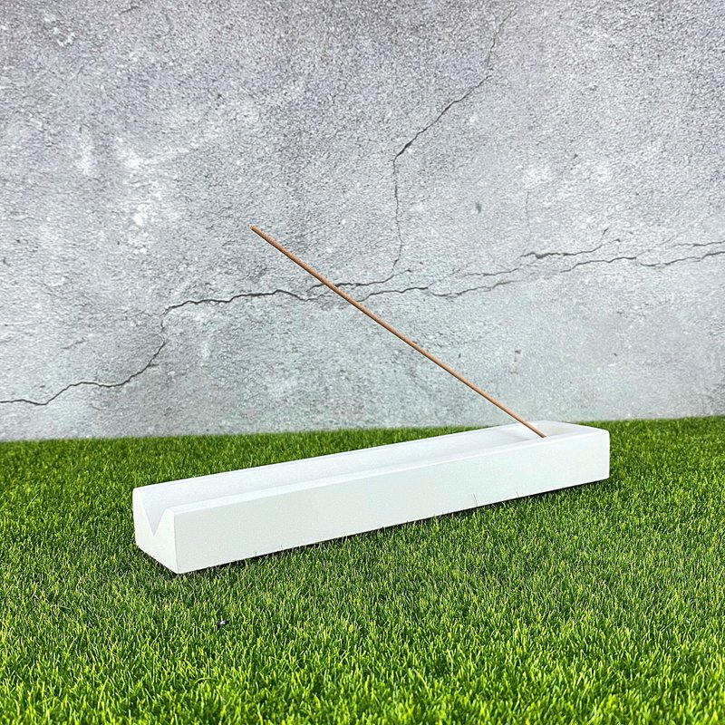 Cement incense stick, incense sticks incense holder, simple shape, seven-inch incense stick holder - Candles & Candle Holders - Cement Gray