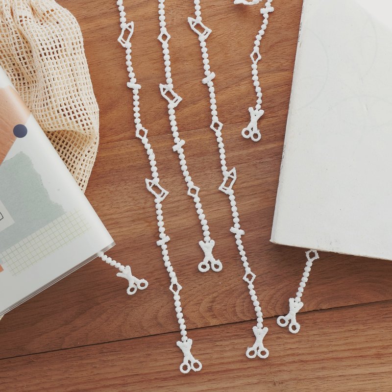 Draw & Cut / 書籤線 書籤繩 - 書籤 - 棉．麻 白色