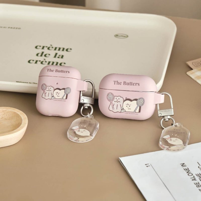 The Butters好朋友打羽球強悍防摔AirPods保護套(附吊飾) - AirPods/耳機保護套 - 塑膠 多色