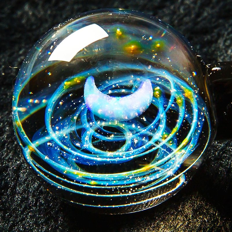Japan Galaxy Pendant Necklace,Universe Glass,Space Cosmos Design,Handmade