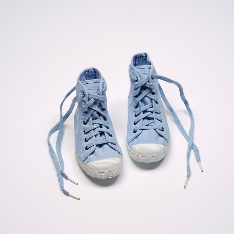 西班牙帆布鞋 CIENTA 61997 93 天空藍 經典布料 童鞋 高筒 - 童裝鞋 - 棉．麻 藍色