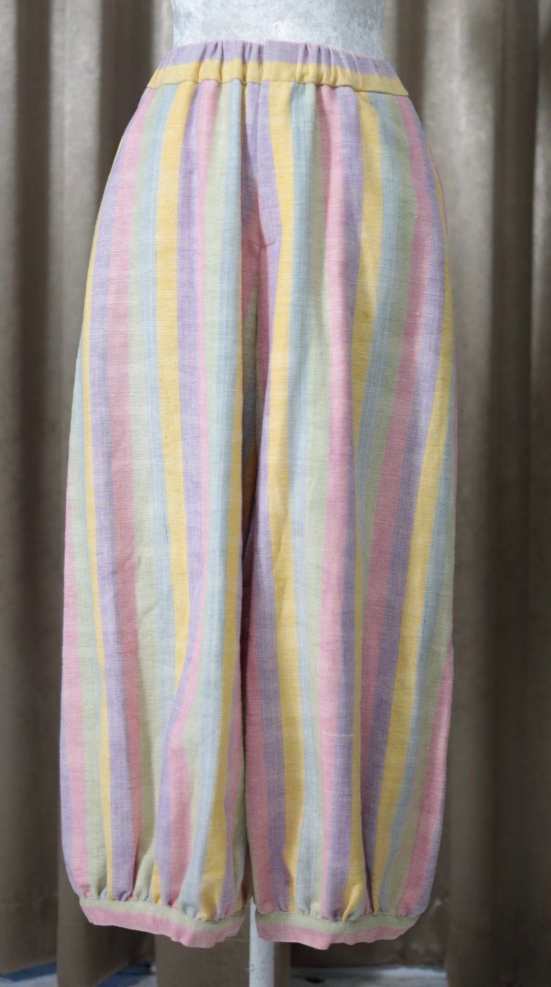 Loom & Leaf - Artisanal Pumpkin Pant - 男長褲/休閒褲 - 棉．麻 粉紅色