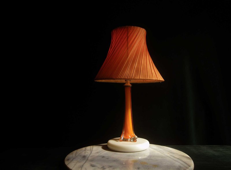 【昔】初期輸入ガラスランプソケットテーブルランプ - 照明・ランプ - その他の素材 