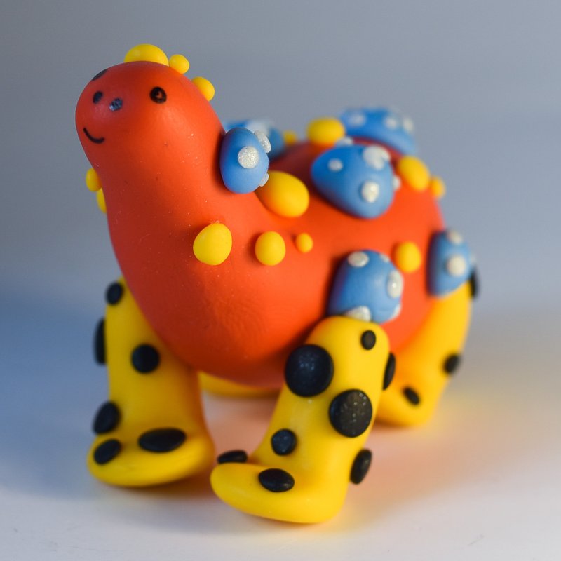 Infinity Nets: Yayoi Kusama Artist Collection Cutie Monster - 2 - Items for Display - Clay Red