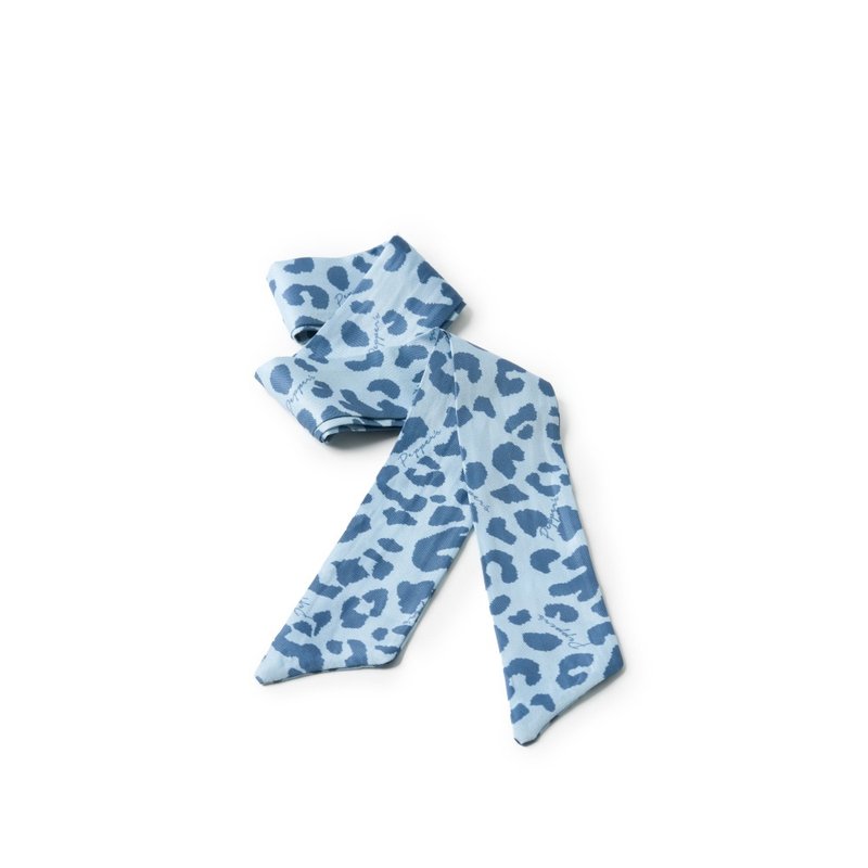 WISH Animal Print Silk Scarf - Zebra Purple/Leopard Print Blue/Zebra Black - Other - Other Materials Multicolor