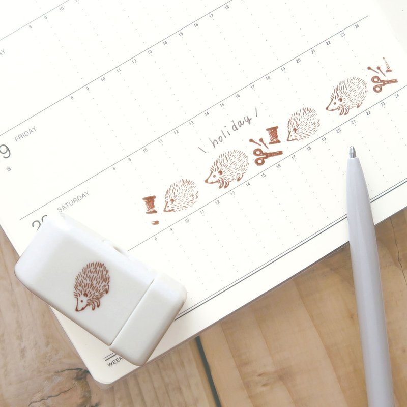 MATOKA DECO LOOP STAMP Hedgehog - 印章/印台 - 其他材質 