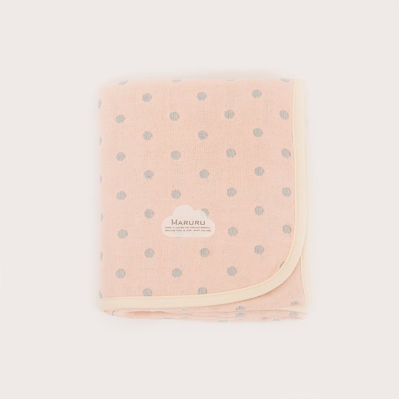 MARURU Premium blanket -Pink Pink Gray (M) - Bedding - Cotton & Hemp Pink