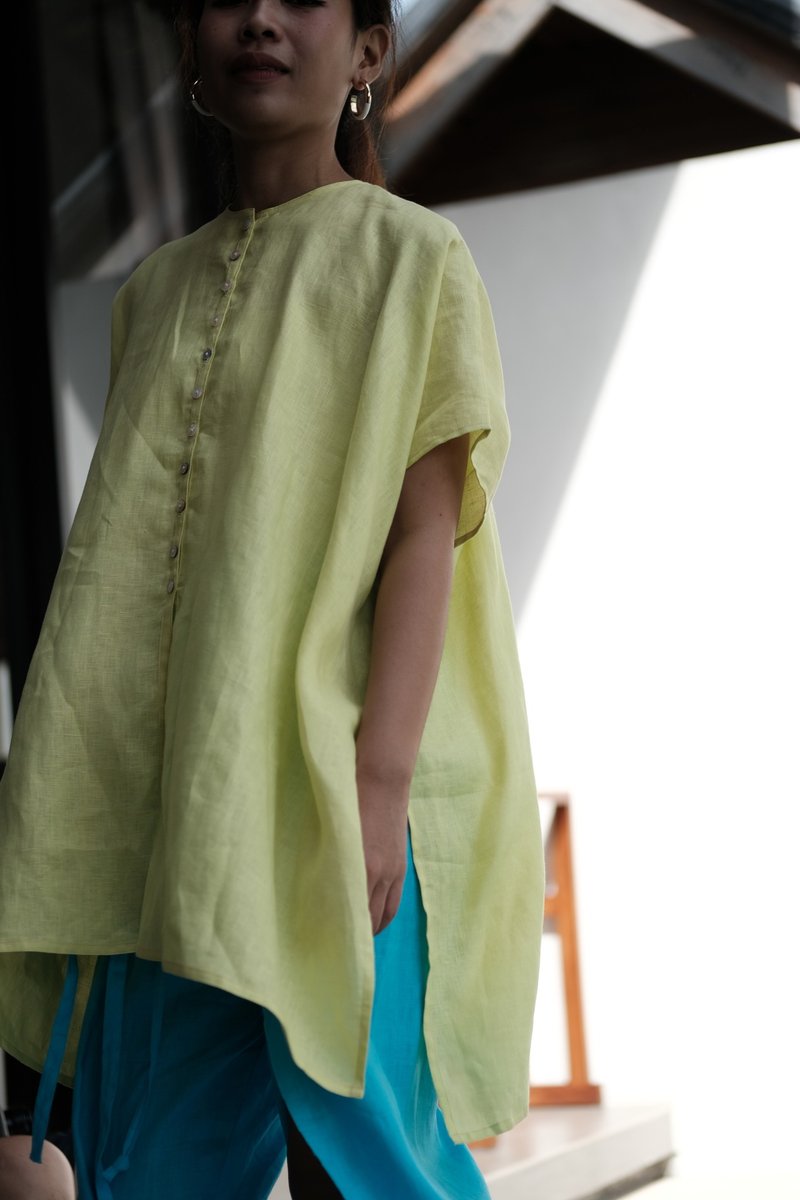 Paloma in lime green - เสื้อเชิ้ตผู้หญิง - วัสดุอื่นๆ 