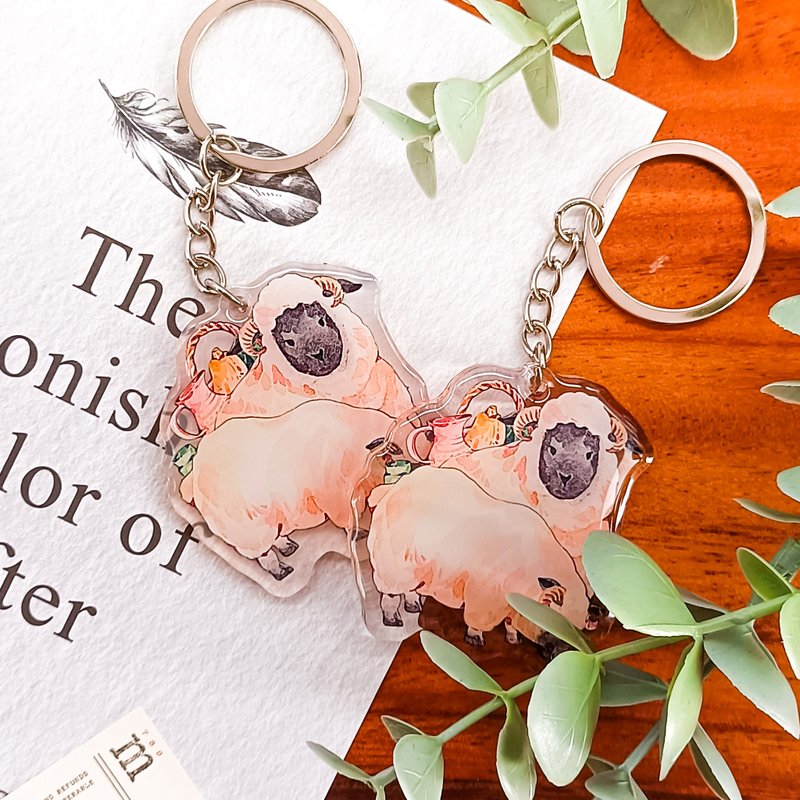 Swaledale Sheep A  / stationery charm_ keychain - ที่ห้อยกุญแจ - พลาสติก หลากหลายสี