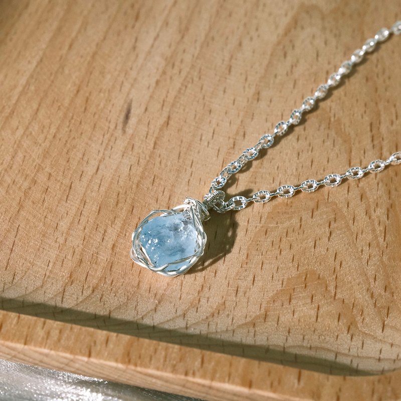 Aquamarine Necklace - Necklaces - Crystal Blue