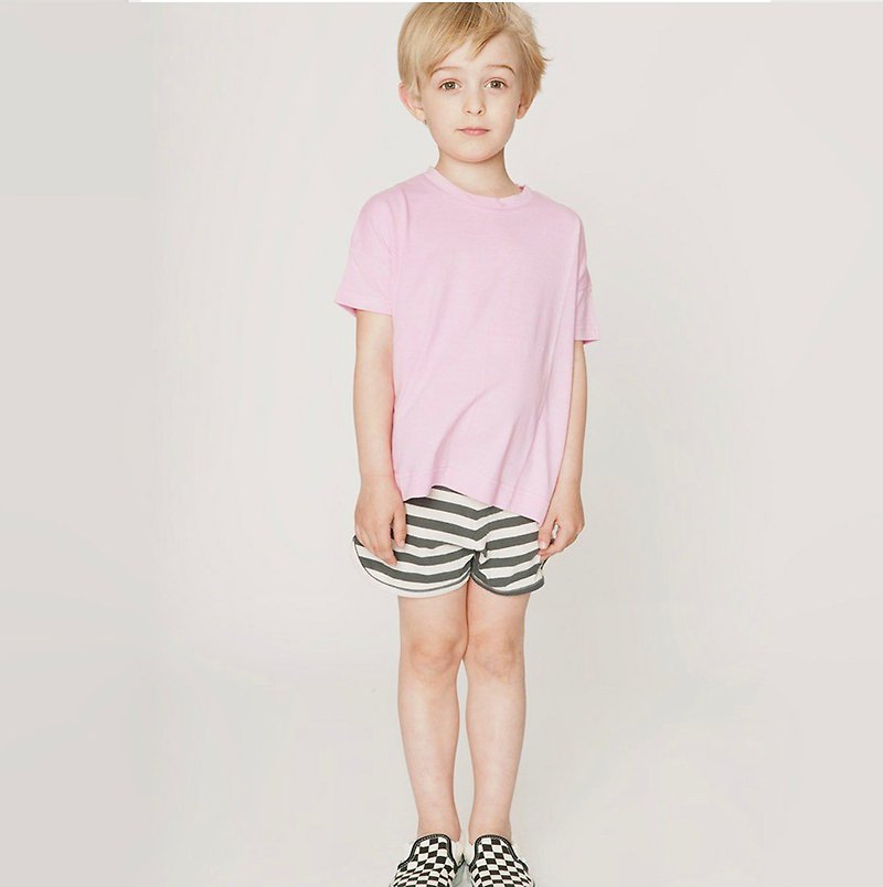 Swedish Organic Cotton Short Sleeve Top 2-12 Years Pink - Tops & T-Shirts - Cotton & Hemp 