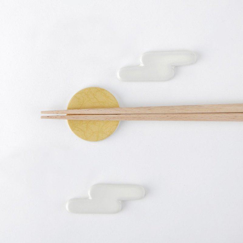 Cloud Moon Chopstick Rests / Set of 2 - Chopsticks - Porcelain 