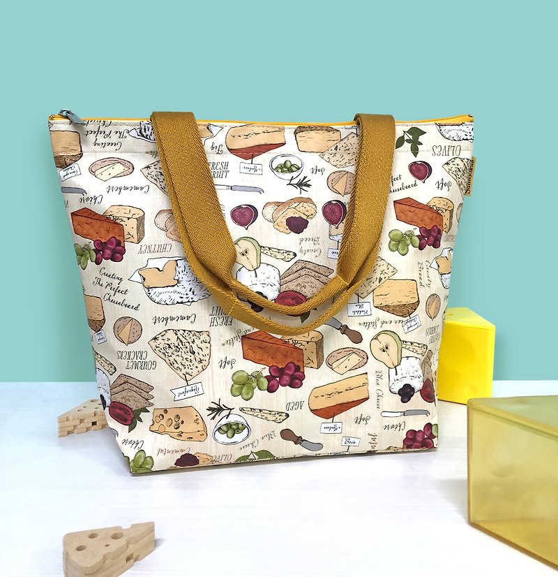 Sunny Bag-Cotton Tote Bag (Large)-Cheese Date - Handbags & Totes - Other Materials 