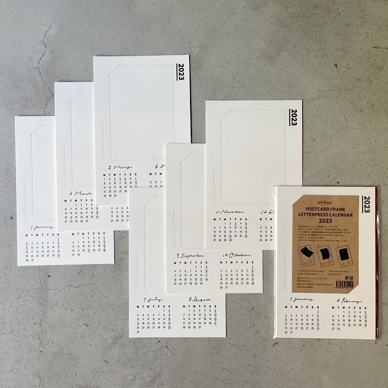 2023 Poster Frame Calendar / Letterpress 設計館 echos 年曆/桌曆 Pinkoi