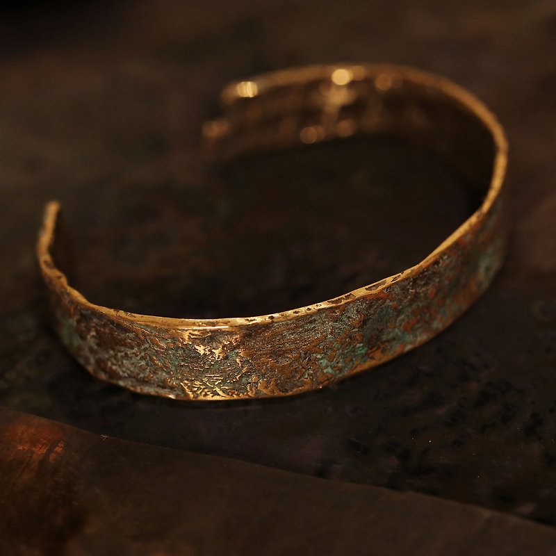 Azure Flame Bangle - Bracelets - Copper & Brass Gold