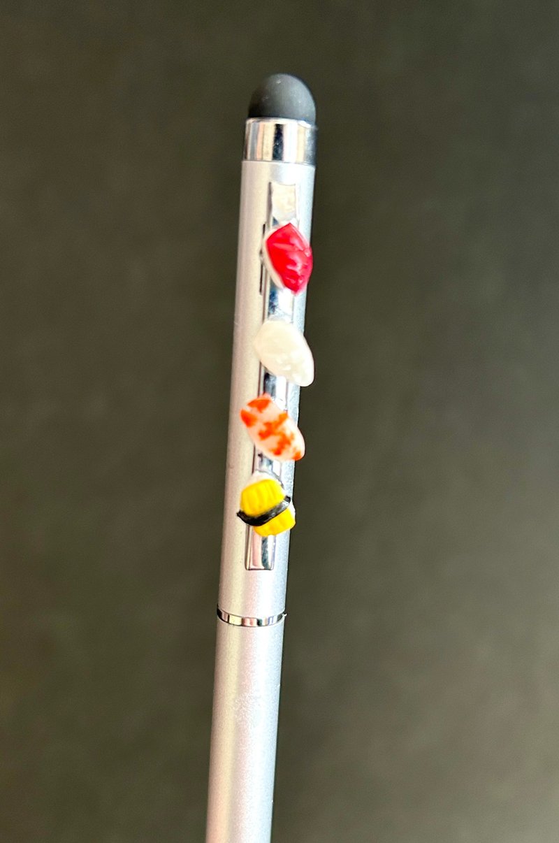 Ballpoint pen with sushi touch pen - Ballpoint & Gel Pens - Clay Silver