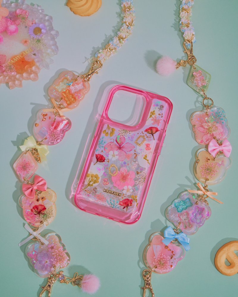 忘憂鏡格紋押花半透明手機保護殼【Iphone Only】 - 手機殼/手機套 - 黏土 粉紅色