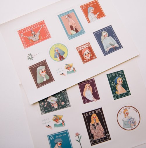 Dear stamp sticker two sets