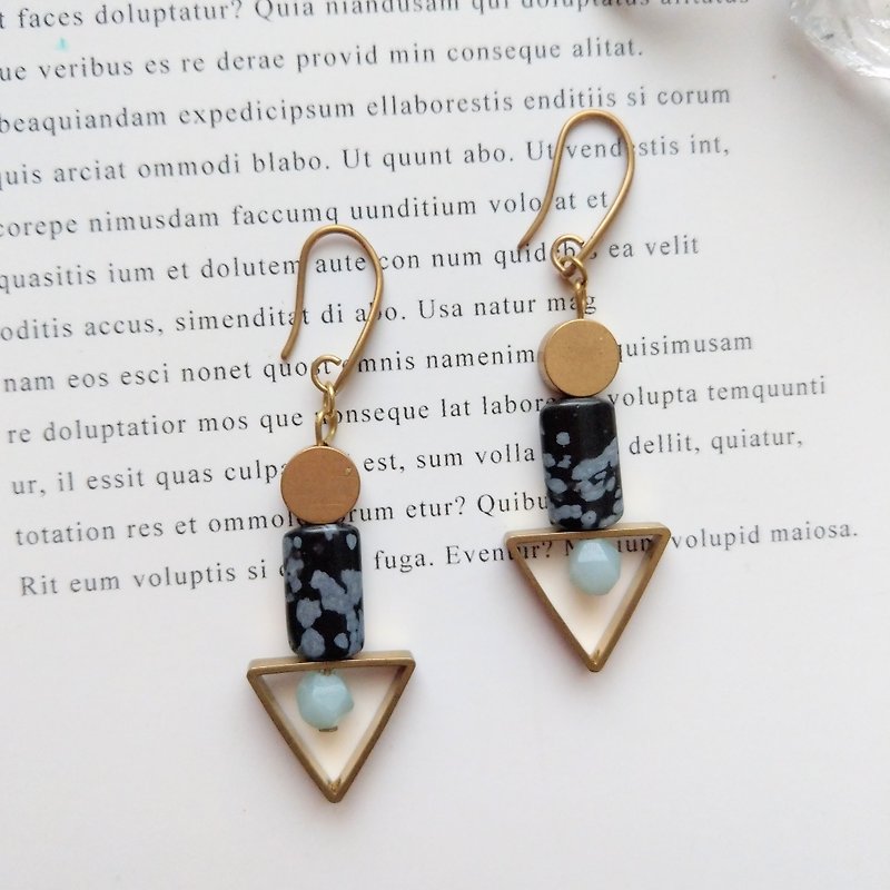 Premonition │ Gemstone hand-made Bronze earrings - Earrings & Clip-ons - Semi-Precious Stones 