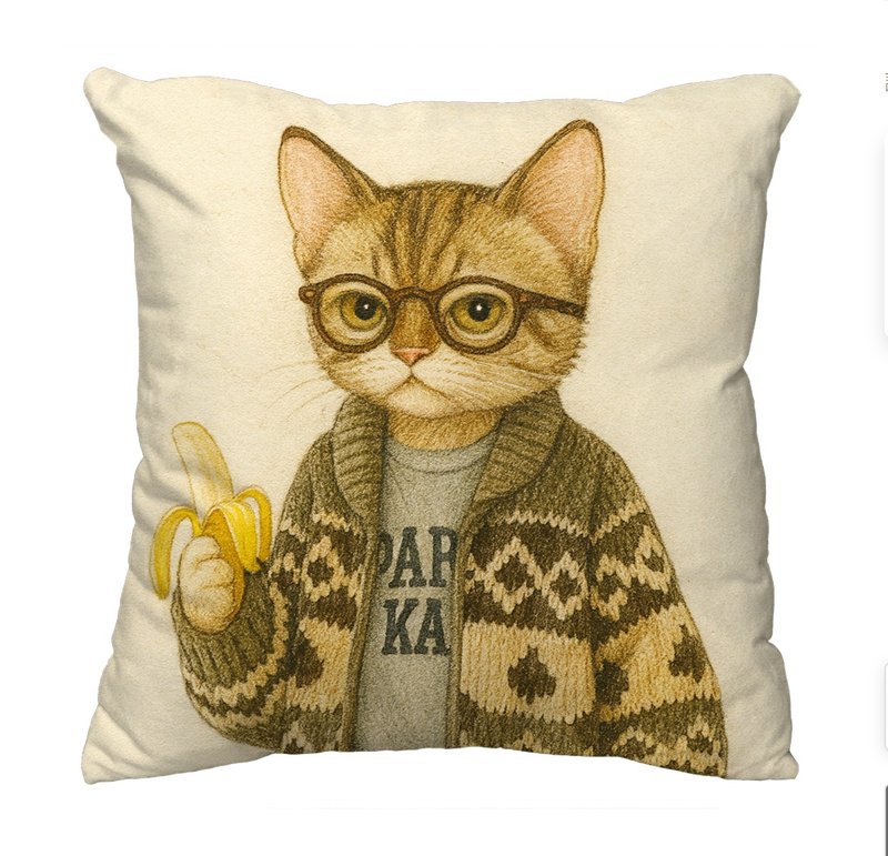 The Neko Ladies時尚貓咪抱枕 │ 學院貓 - 枕頭/抱枕 - 棉．麻 多色