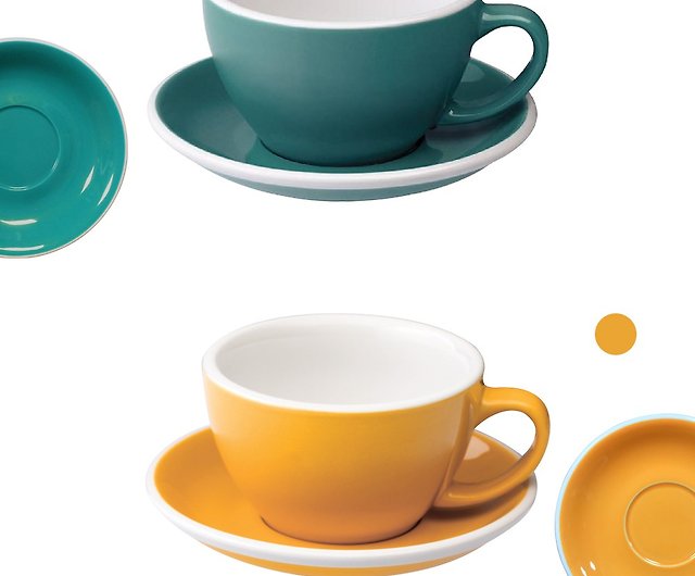 LOVERAMICS  Egg Series - Latte Cup & Plate Set 300ml (Multiple Colors  Available) - Shop loveramics Cups - Pinkoi