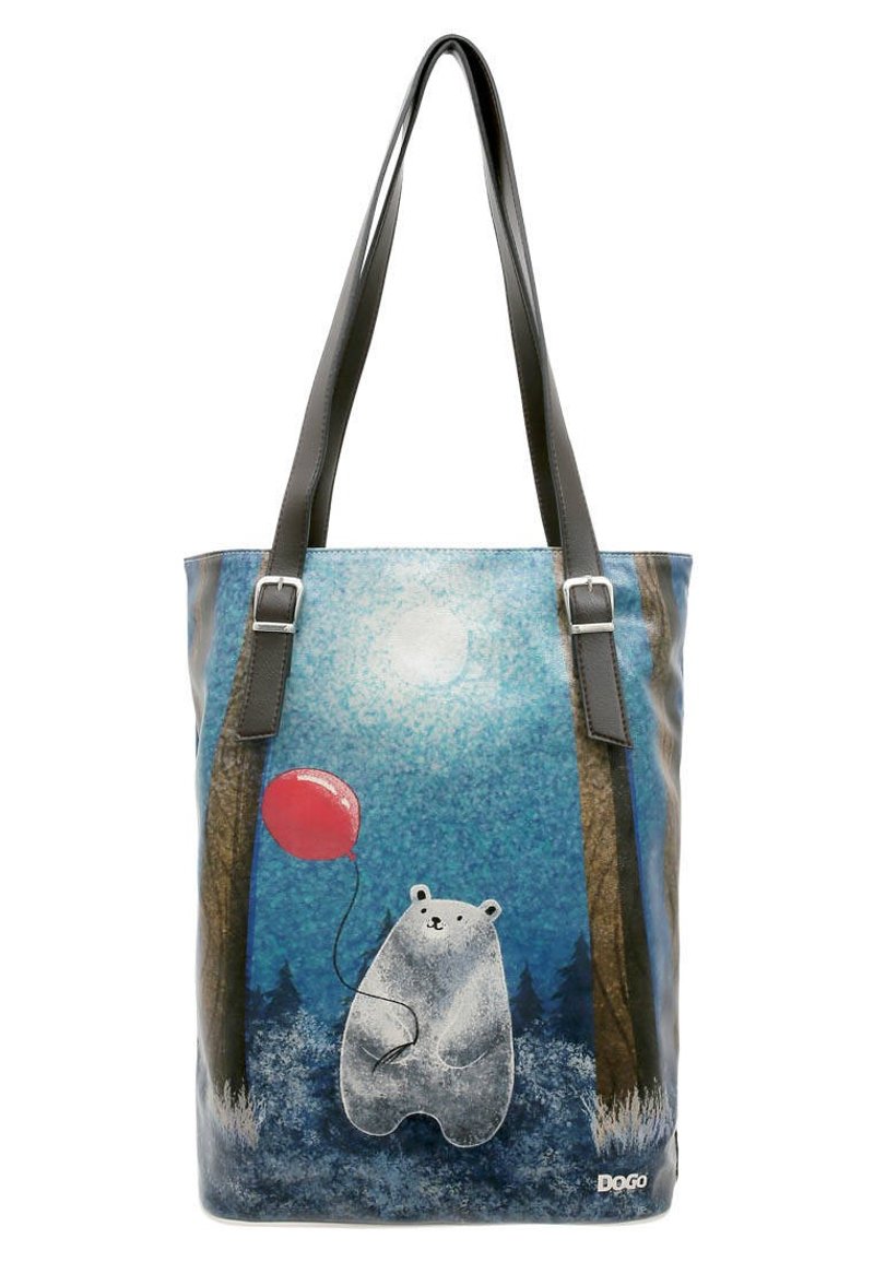 Tall Shoulder Bag - Bear With A Balloon - Messenger Bags & Sling Bags - Other Man-Made Fibers Multicolor