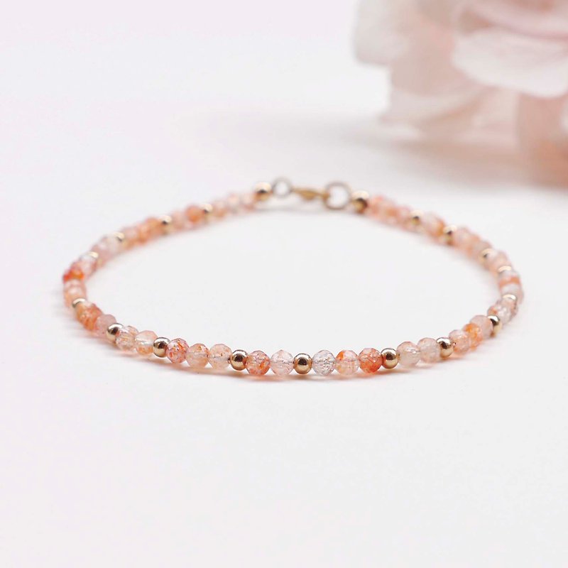Golden Strawberry US 14KGF Very Fine Natural Stone Bracelet - Bracelets - Crystal 