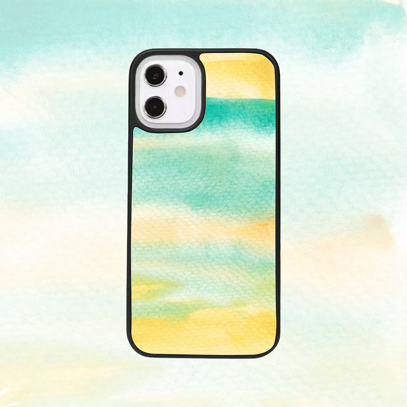 Customized iPhone 14 13 12 11 Pro Case Samsung Watercolor Paint P13 - Phone Cases - Plastic Black