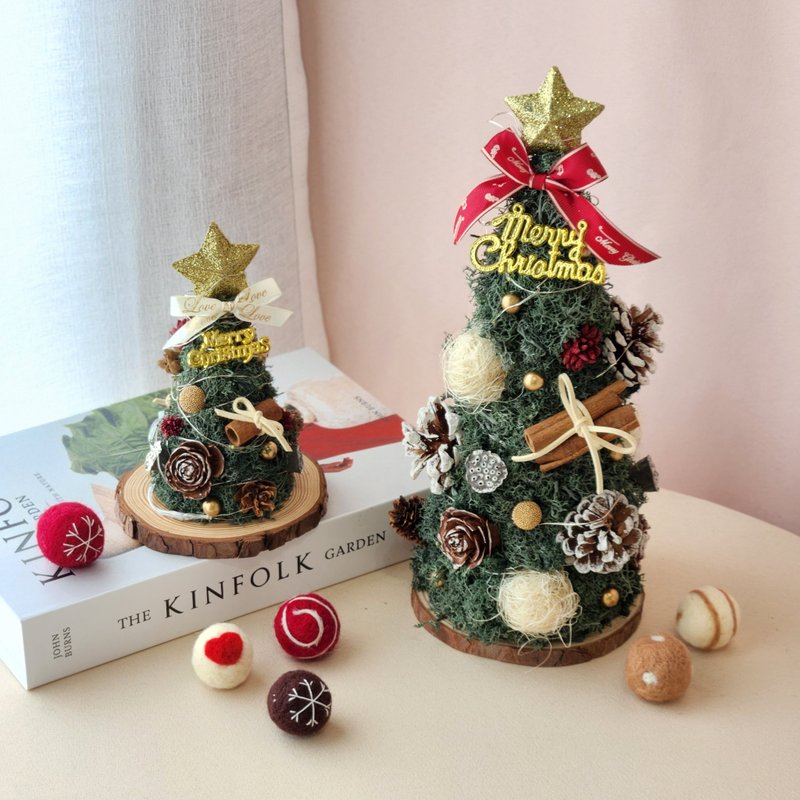 Nordic style moss Christmas tree F16/Christmas tree Christmas gift box diy material package - ช่อดอกไม้แห้ง - พืช/ดอกไม้ 