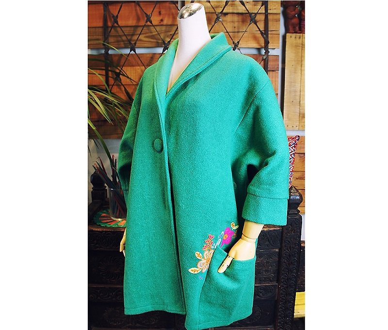 wool coat * 2 colors - เสื้อสูท/เสื้อคลุมยาว - ผ้าฝ้าย/ผ้าลินิน 
