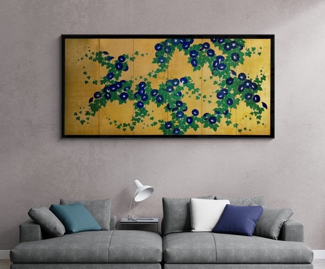 絵画・額縁・版画・中川学・新品未使用・獅子舞圖・小琳派・美術品・インテリア・雑貨 12f5d918b4dffc2bd7bd76f0ef3ece