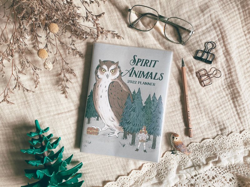 迪夢奇 Spirit Animals 2022時效週誌 貓頭鷹 - 筆記簿/手帳 - 紙 多色