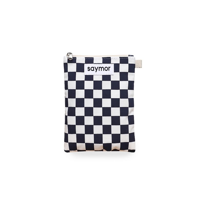 Flat pouch_checker navy - Toiletry Bags & Pouches - Other Materials Multicolor