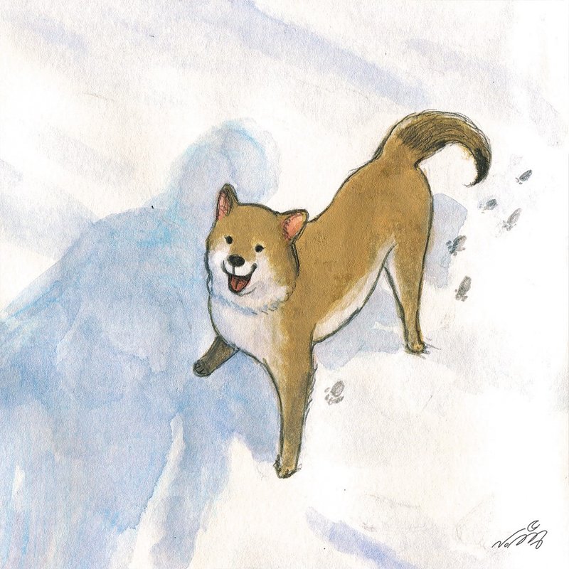 Postcard / Winter walk / NOMA - 卡片/明信片 - 紙 